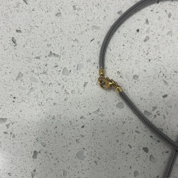 Tous Silver Necklace with Gold Accents